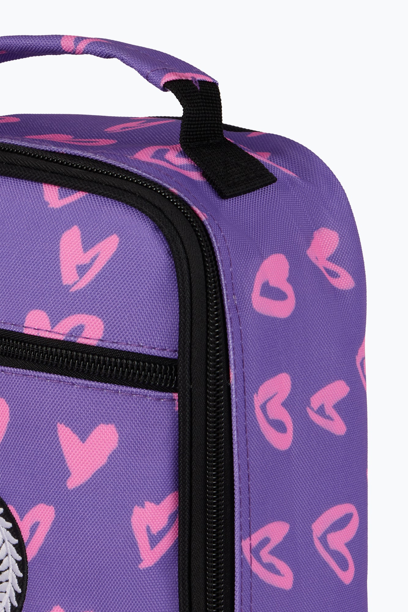 Hype Unisex Purple/Pink Scribble Hearts Lunch Bag