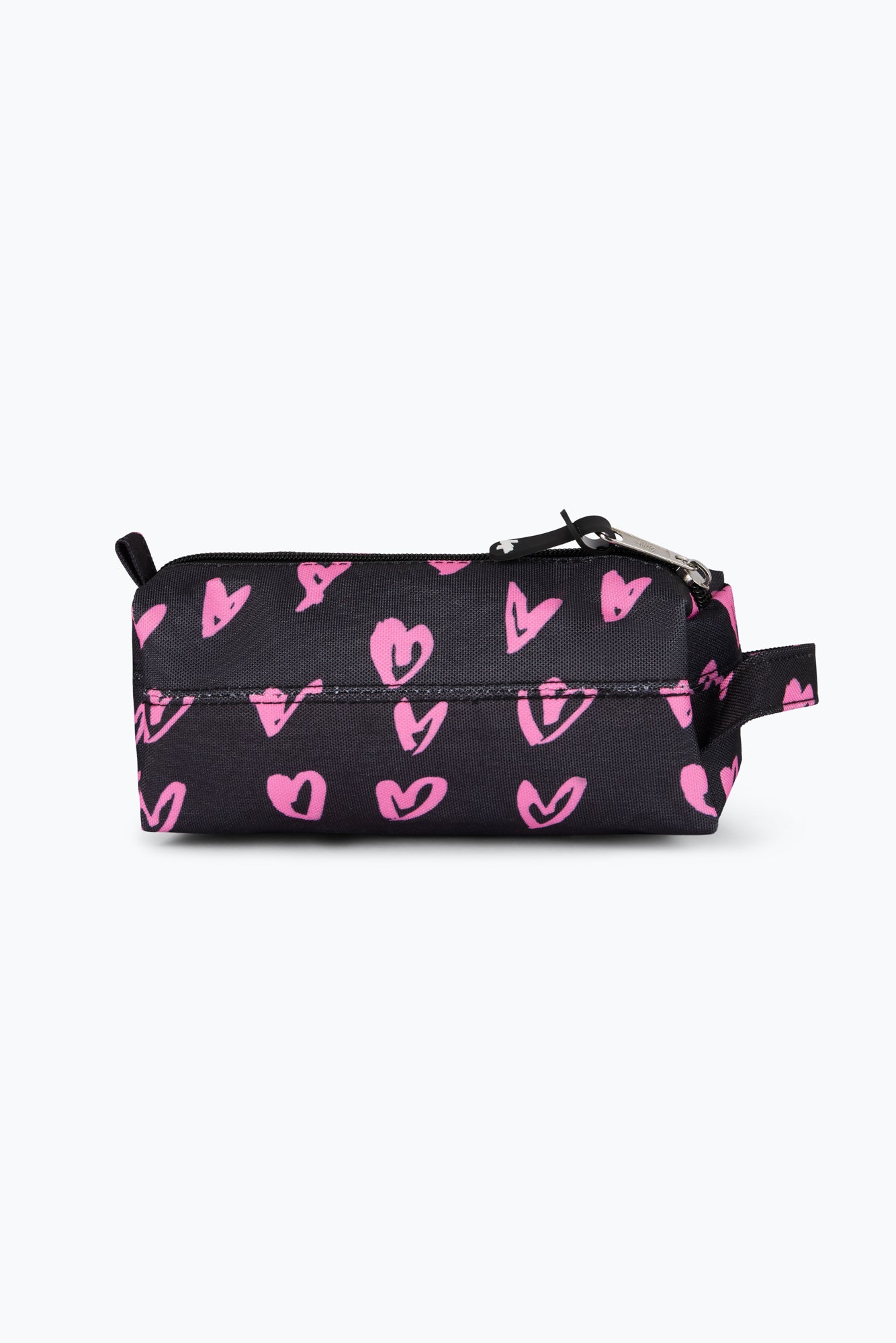 Hype Unisex Black/Pink Scribble Hearts Pencil Case