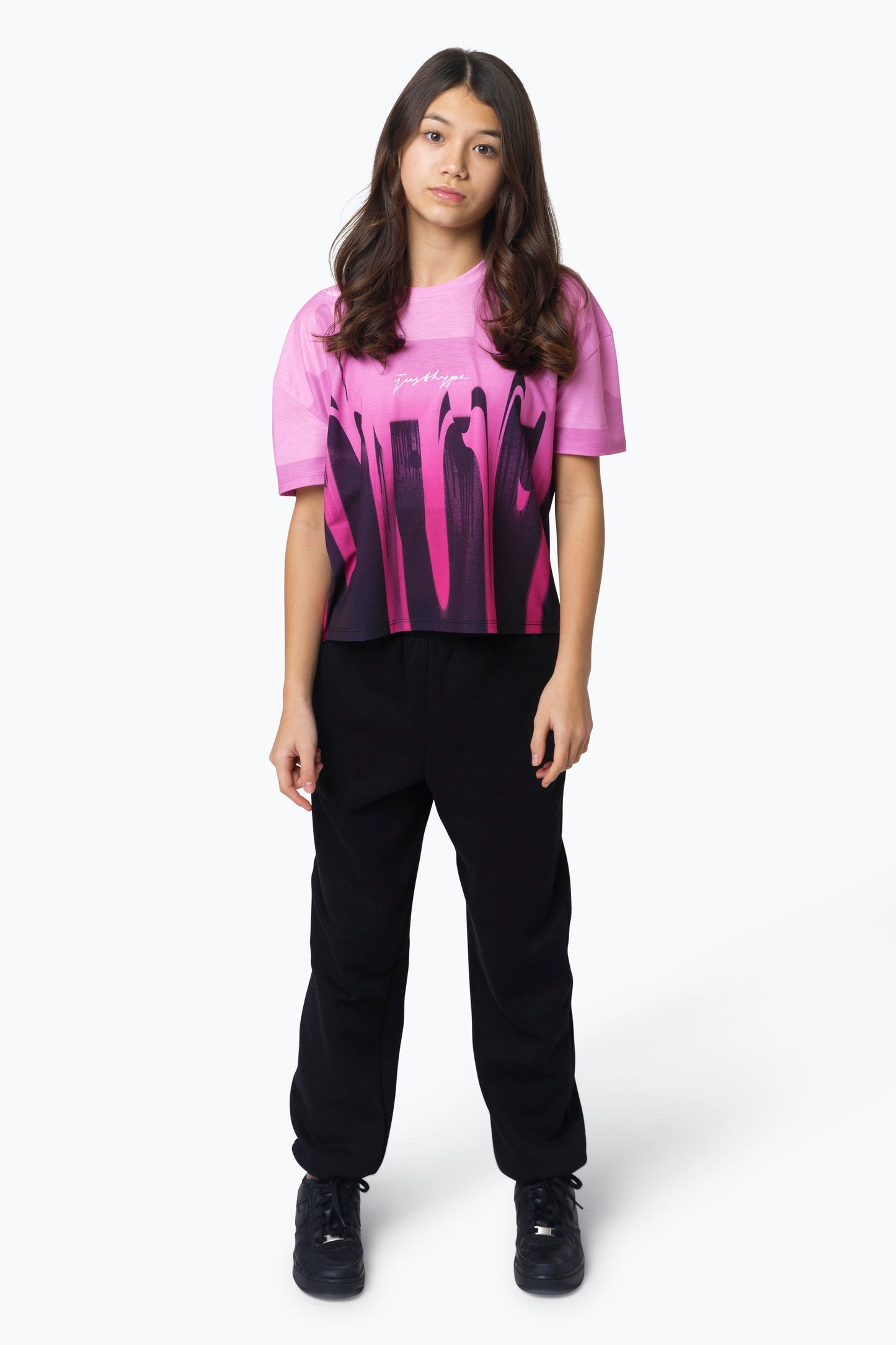 HYPE KIDS PINK OVERSIZED DRIP T-SHIRT