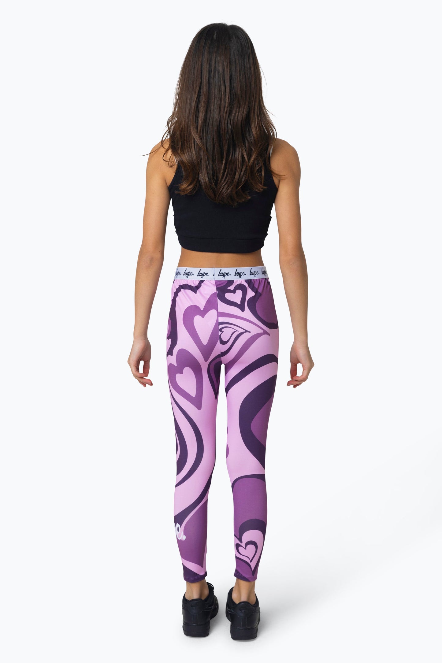 HYPE KIDS PINK SWIRL HEART LEGGINGS