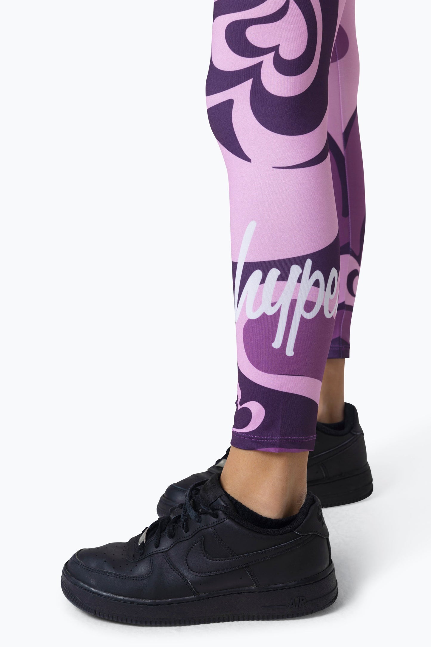 HYPE KIDS PINK SWIRL HEART LEGGINGS