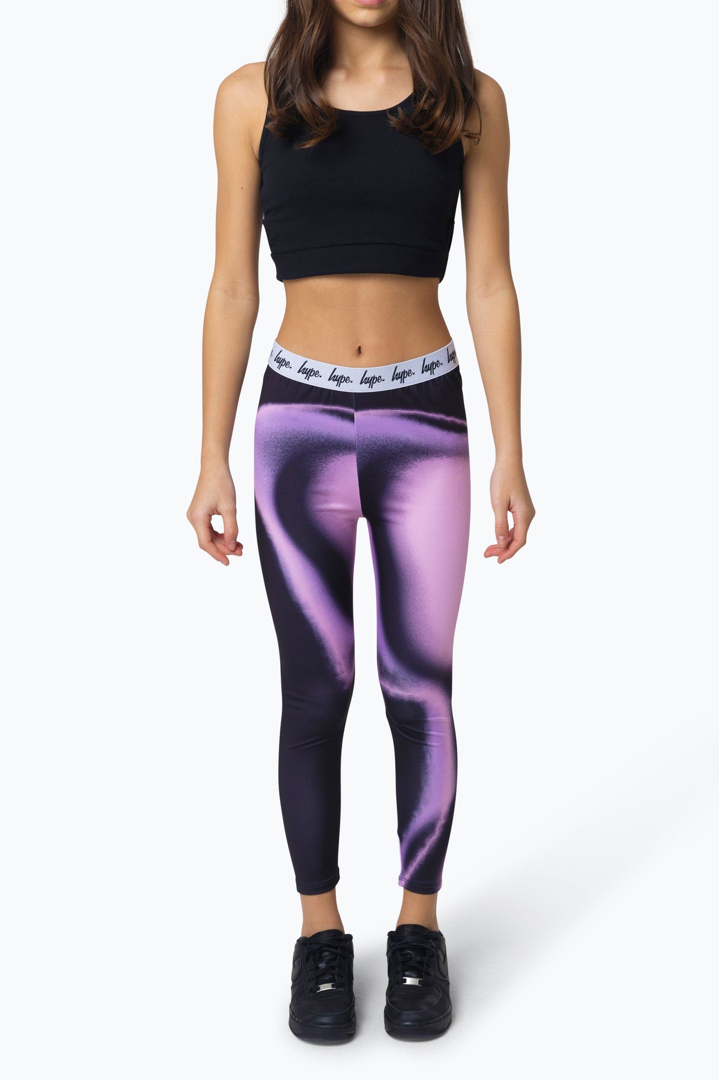 HYPE KIDS PINK SPRAY FADE LEGGINGS