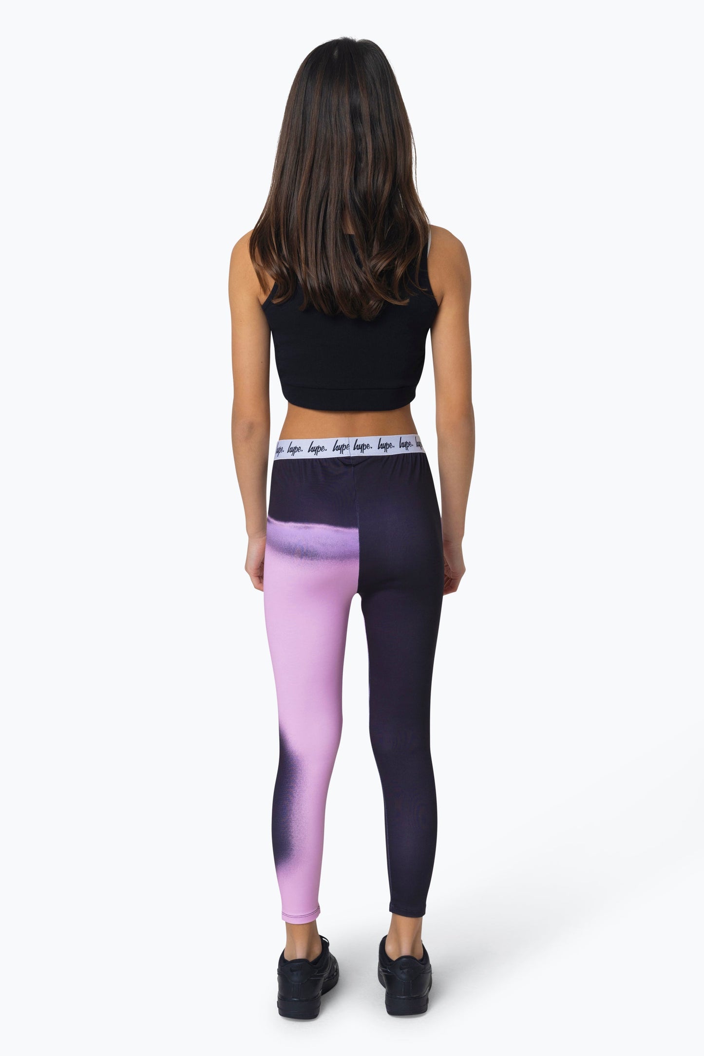 HYPE KIDS PINK SPRAY FADE LEGGINGS