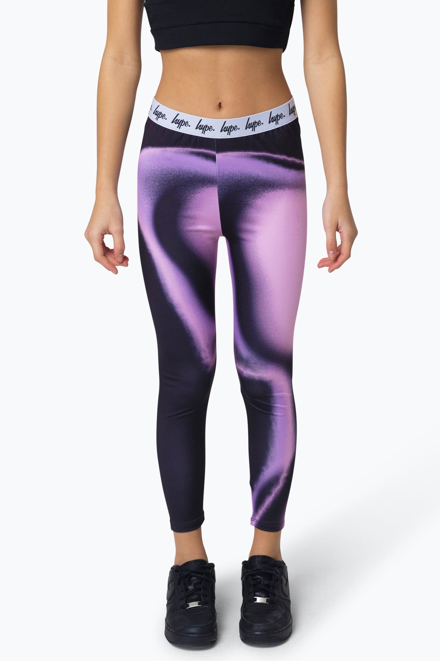 HYPE KIDS PINK SPRAY FADE LEGGINGS