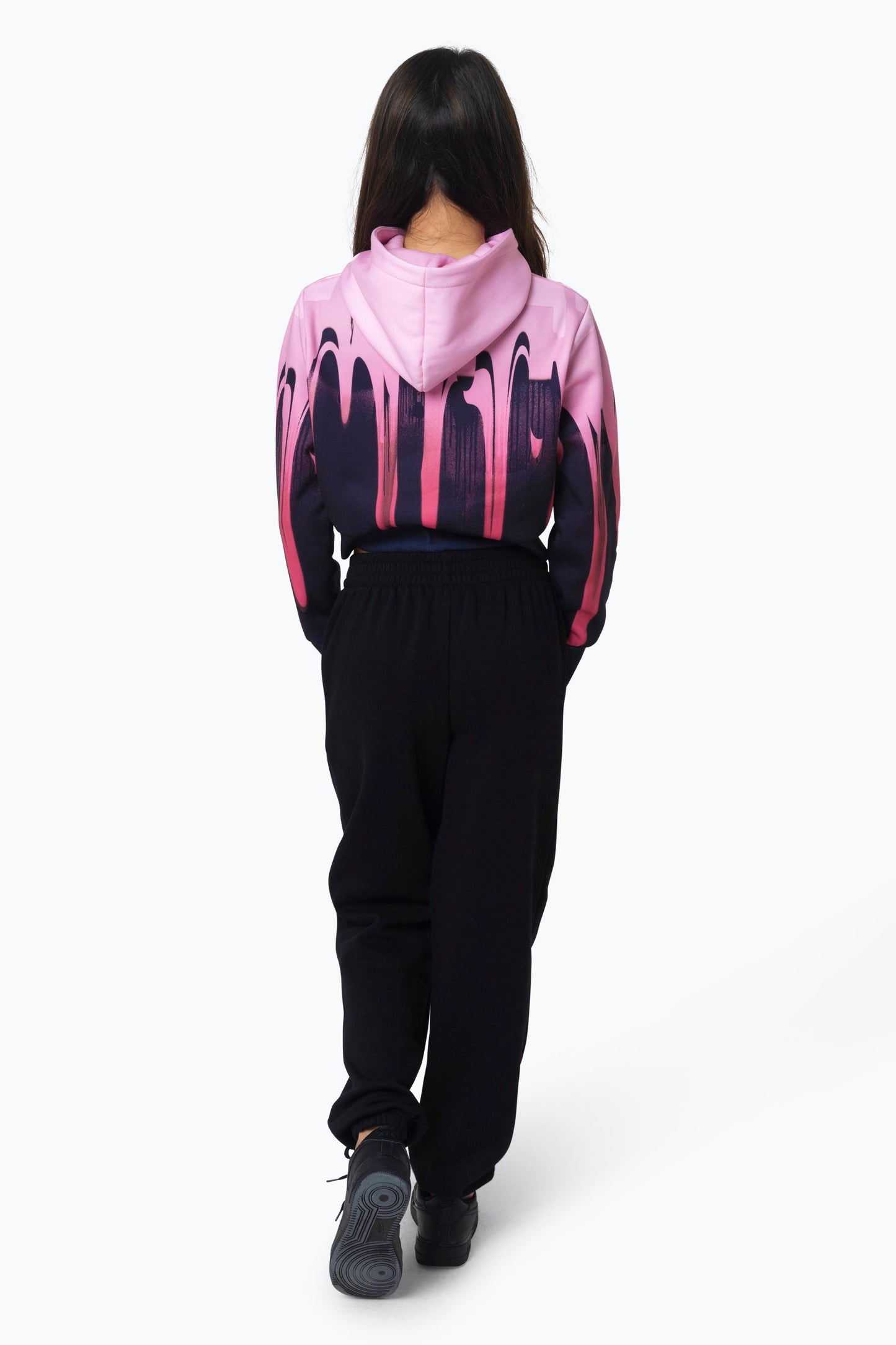 HYPE KIDS PINK DRIP HOODIE