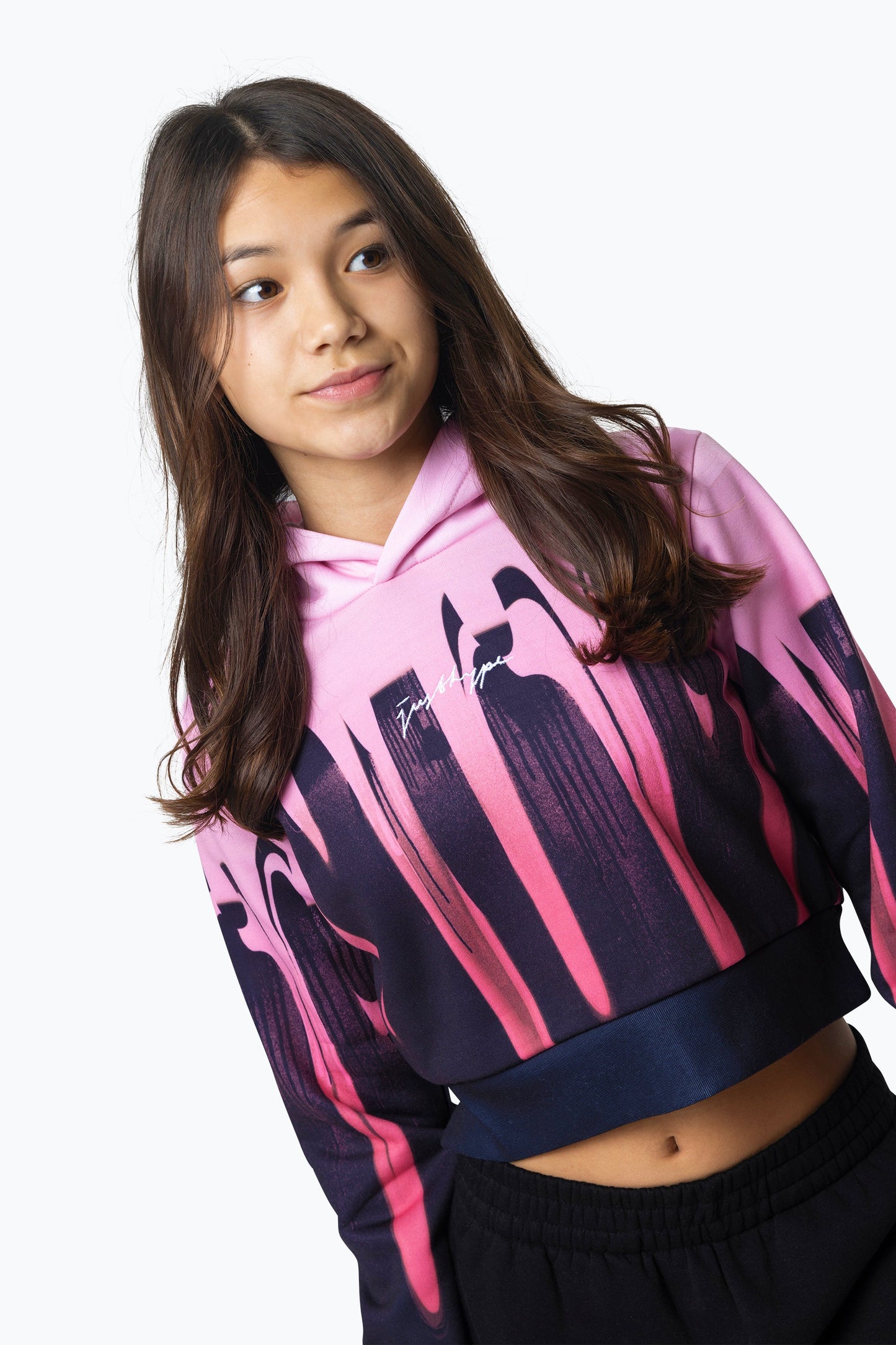 HYPE KIDS PINK DRIP HOODIE