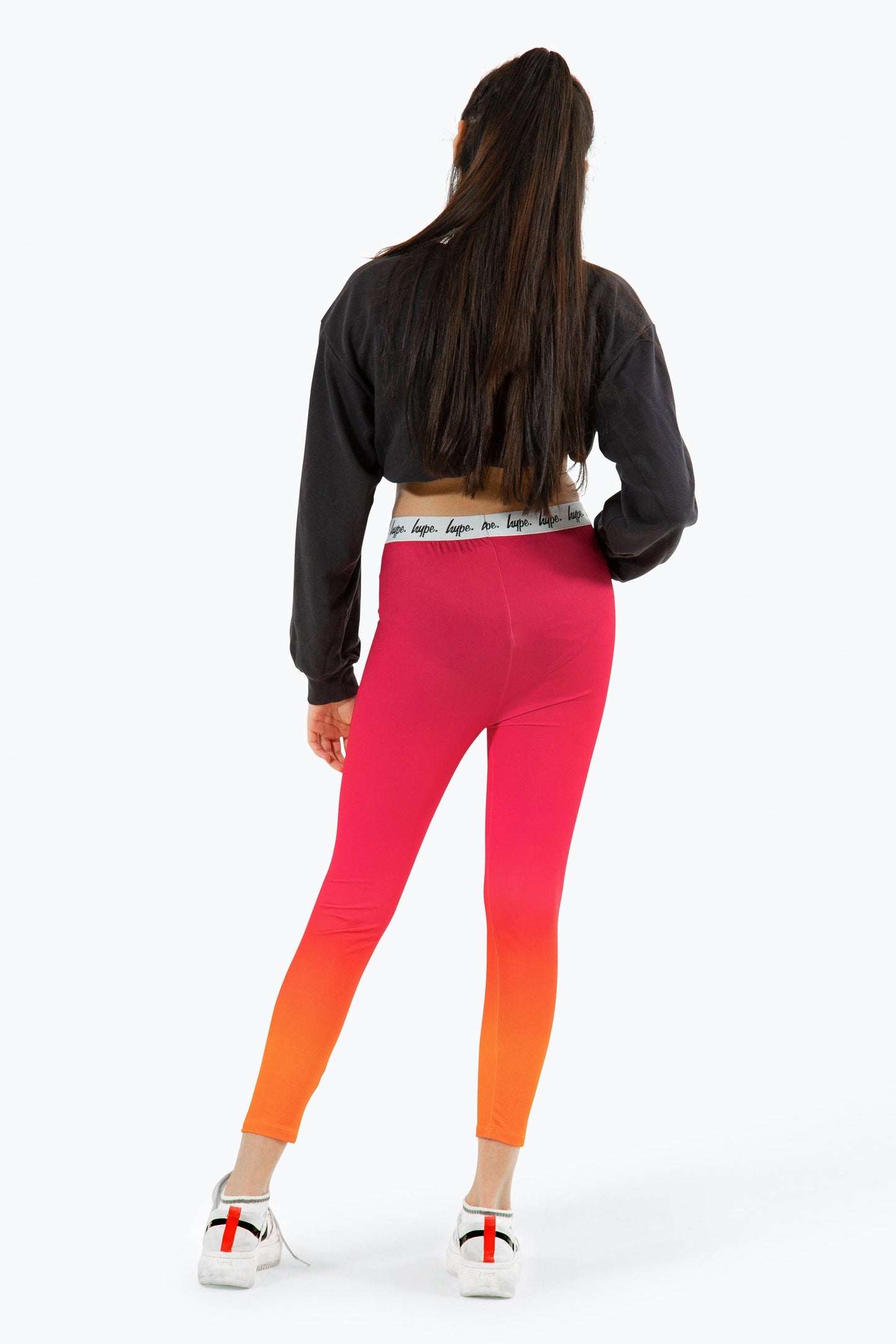 HYPE KIDS PINK TROPICAL FADE LEGGINGS