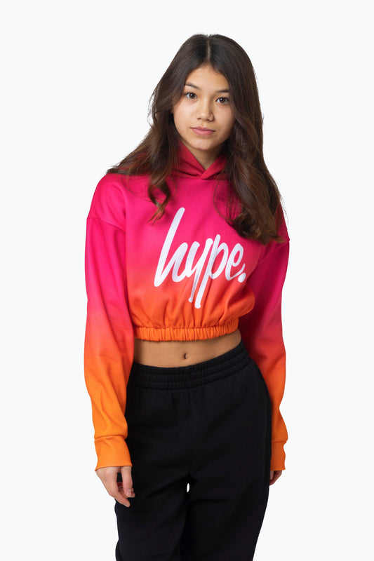 HYPE GIRLS ORANGE FADE HOODIE