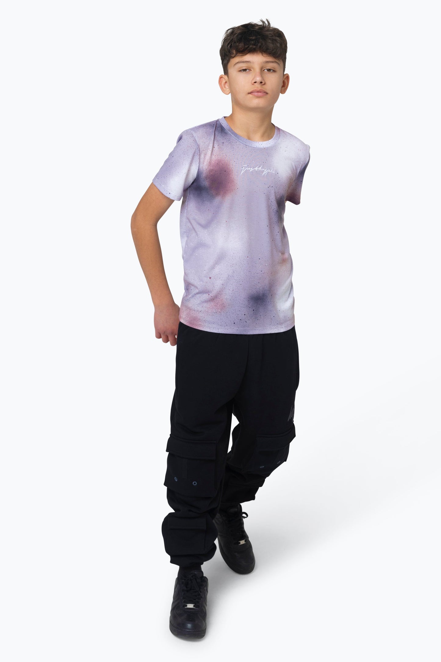 HYPE BOYS MULTI BLOWN PAINT SCRIBBLE T-SHIRT