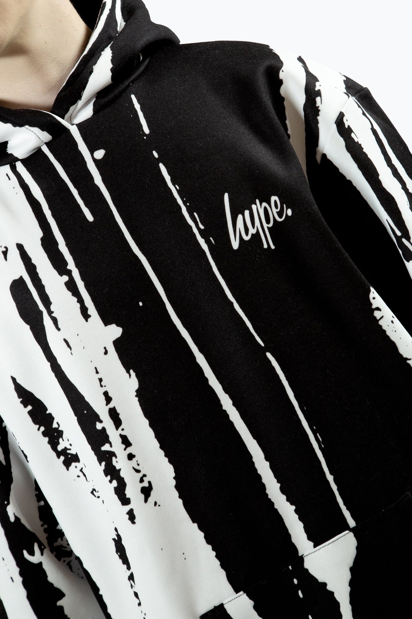 HYPE BOYS MULTI LAYERED EARTH SCRIPT HOODIE