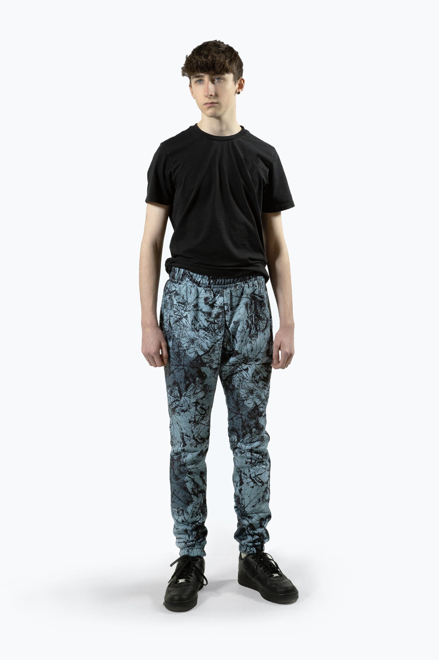 HYPE BOYS MULTI Y2K BLUE LEAF JOGGERS