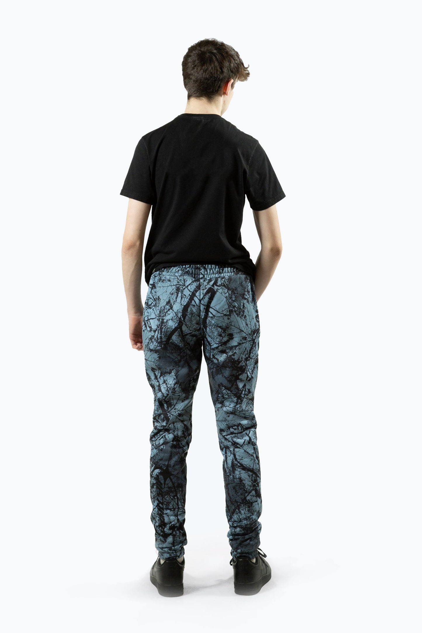 HYPE BOYS MULTI Y2K BLUE LEAF JOGGERS