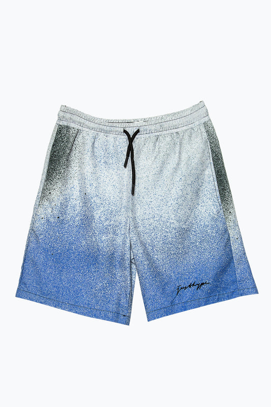 HYPE BOYS MULTI BLUE OVERSPRAY SWIM SHORTS