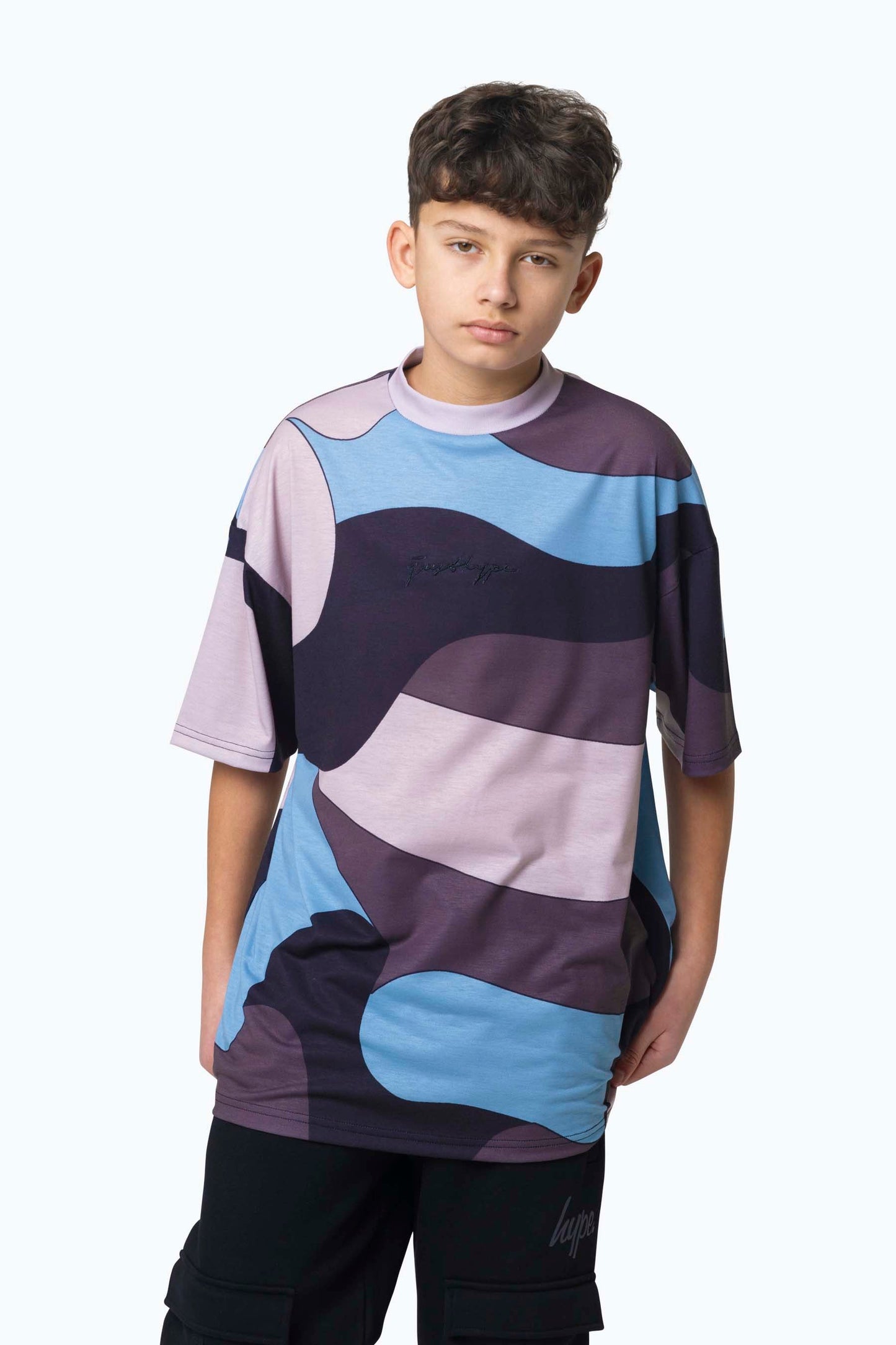 HYPE BOYS MULTI SQUIGGLE CAMO T-SHIRT