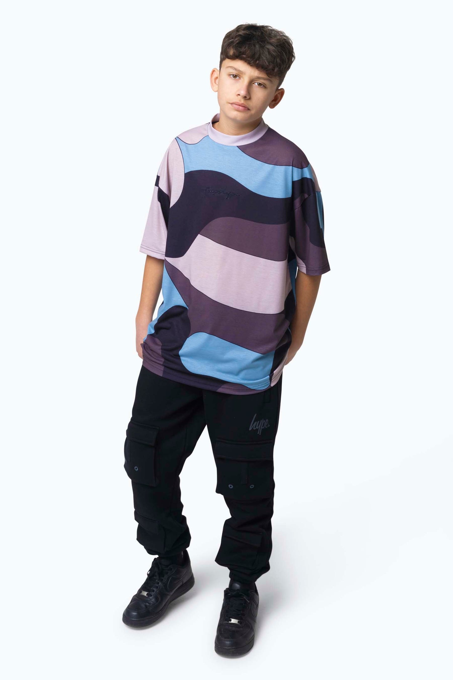 HYPE BOYS MULTI SQUIGGLE CAMO T-SHIRT