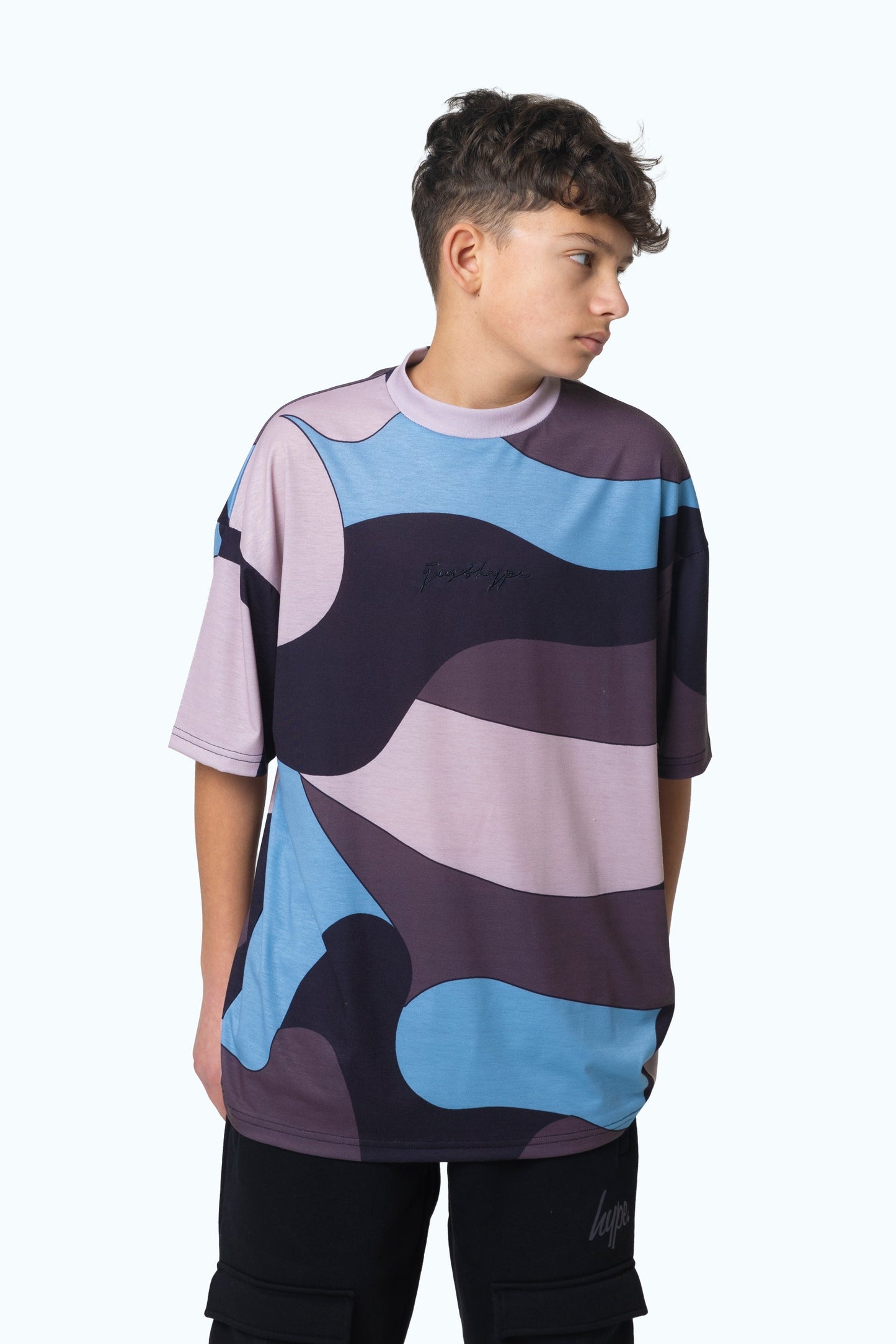 HYPE BOYS MULTI SQUIGGLE CAMO T-SHIRT