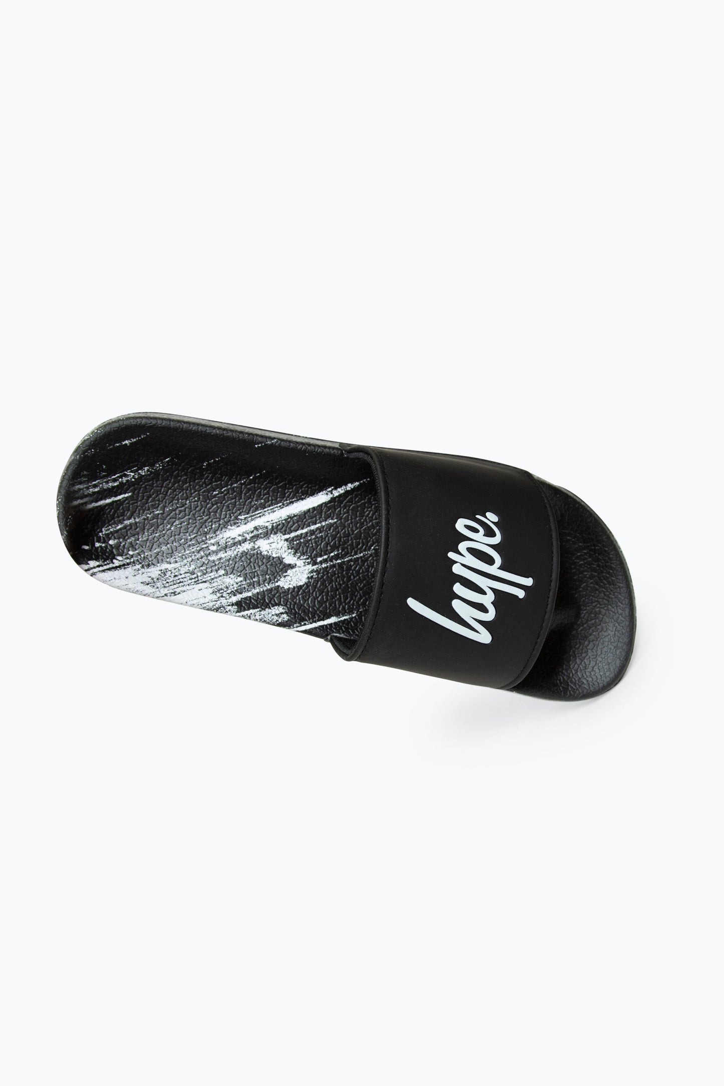 HYPE BOYS MULTI BLACK SCRATCH SCRIPT SLIDERS