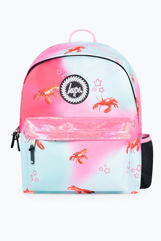 Hype Kids Pink/Mint Green Disco Lobster Iconic Backpack