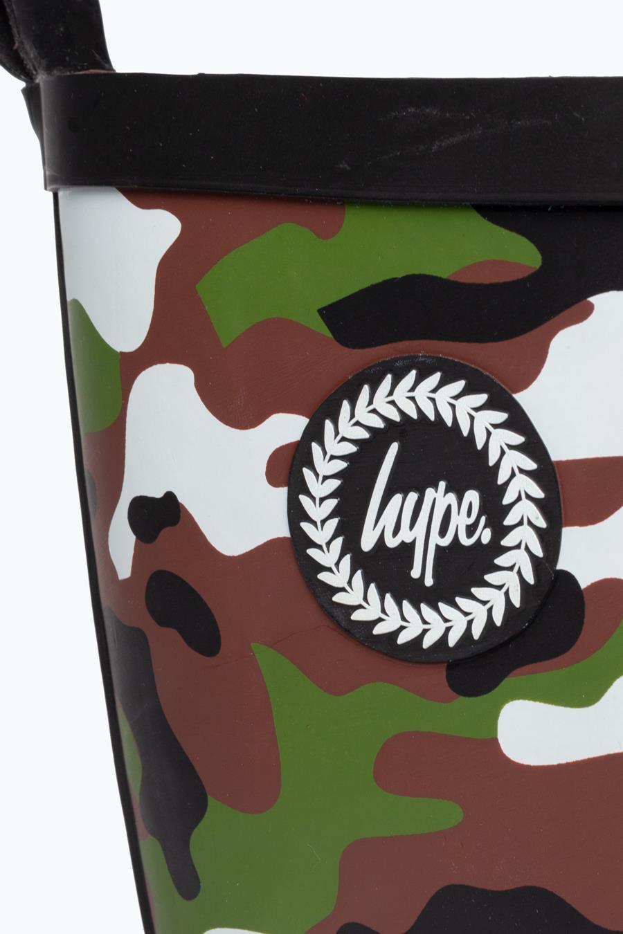 Hype Green Camo Kids Wellies