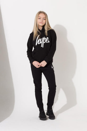 Hype Black Script Kids Pullover Hoodie