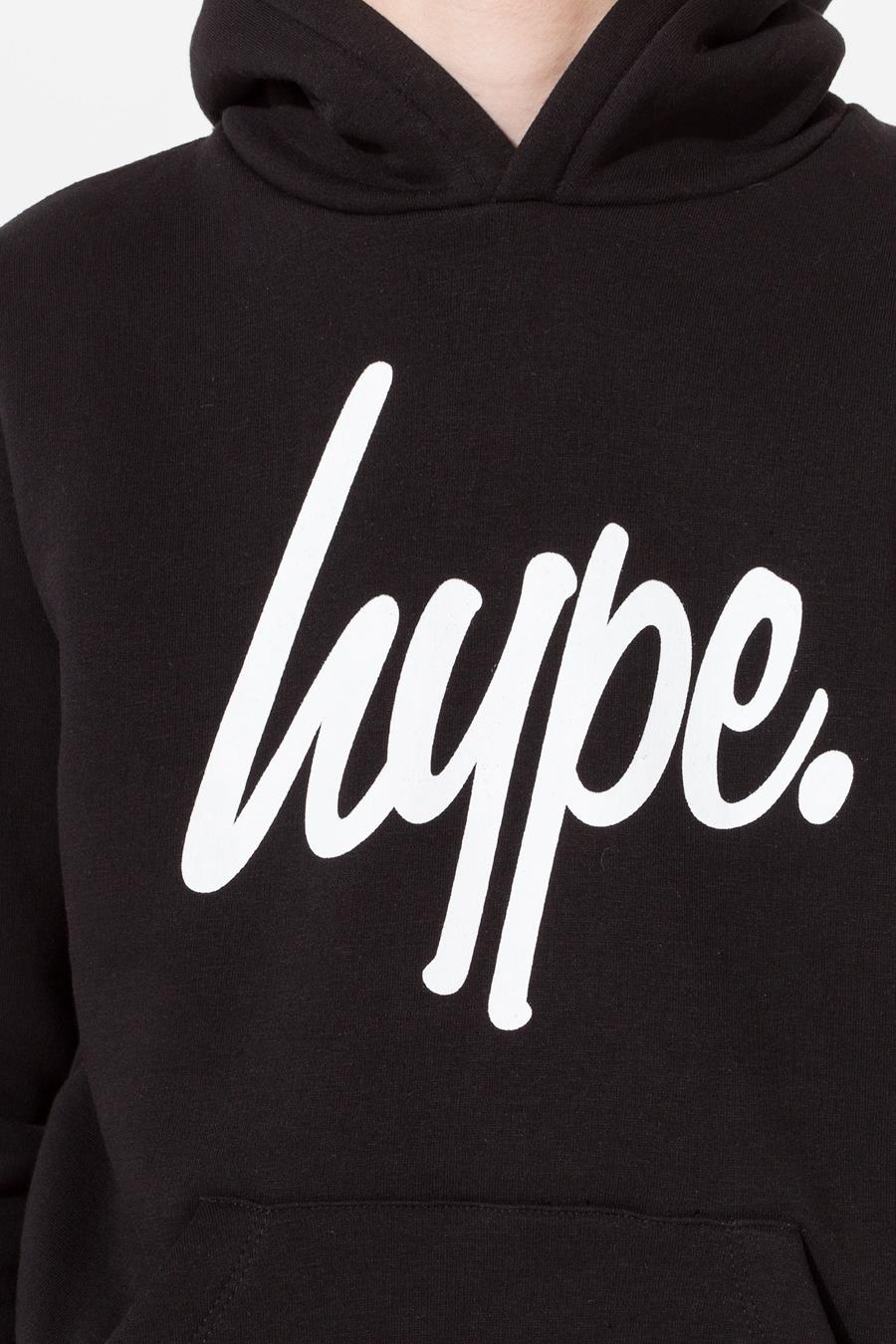 Hype Black Script Kids Pullover Hoodie