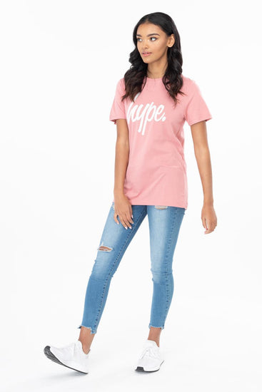 Hype Pink Script Womens T-Shirt