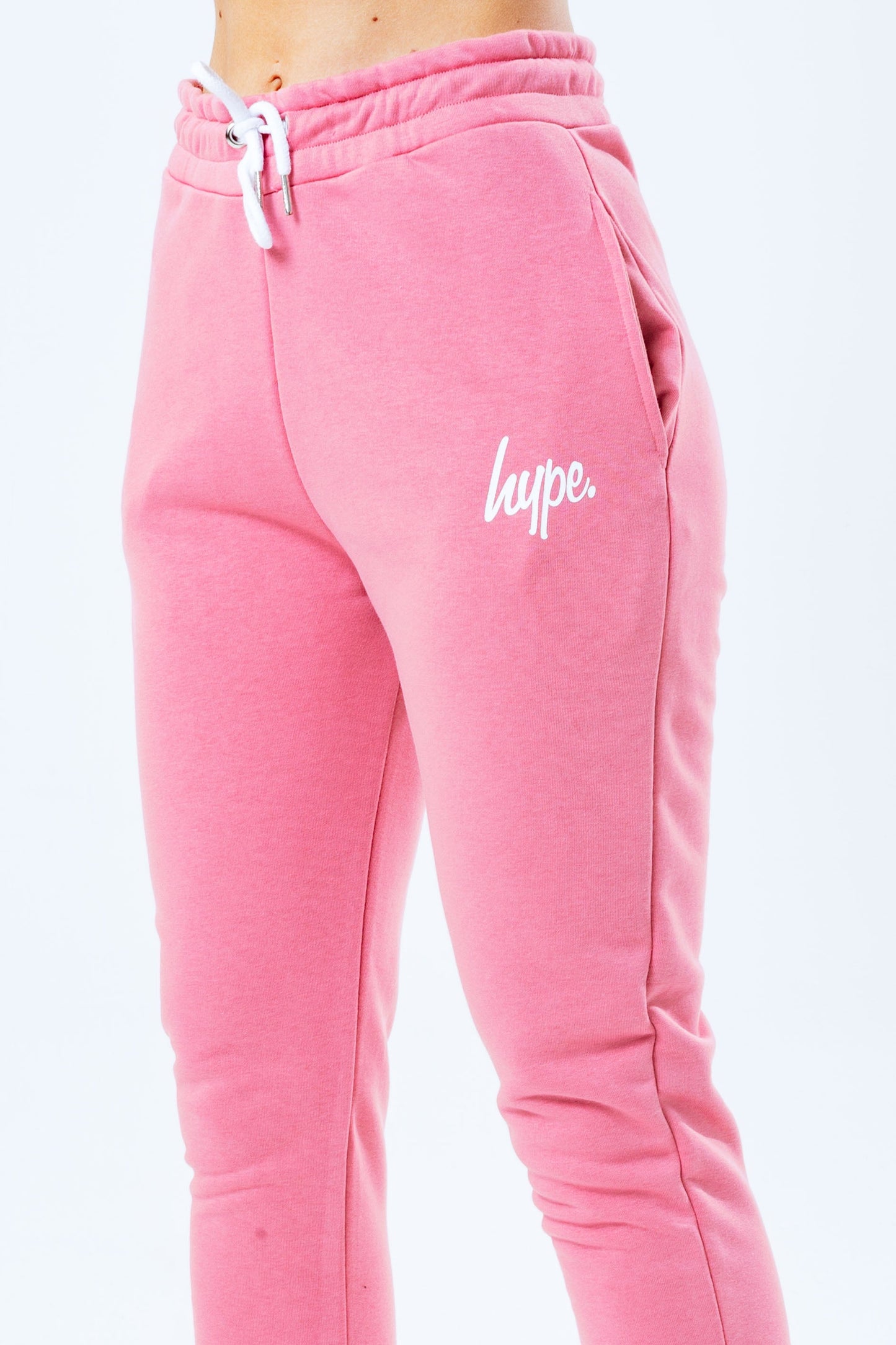 HYPE PINK WHITE SCRIPT WOMENS JOGGERS