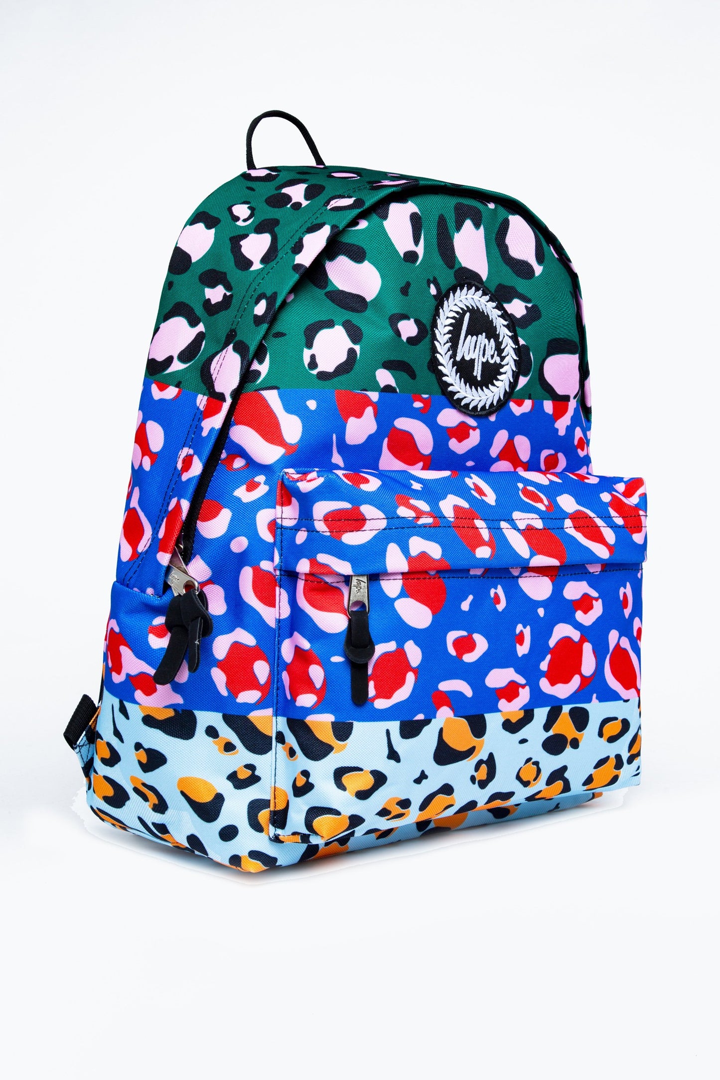 HYPE PRIMARY STRIPE LEOPARD BACKPACK
