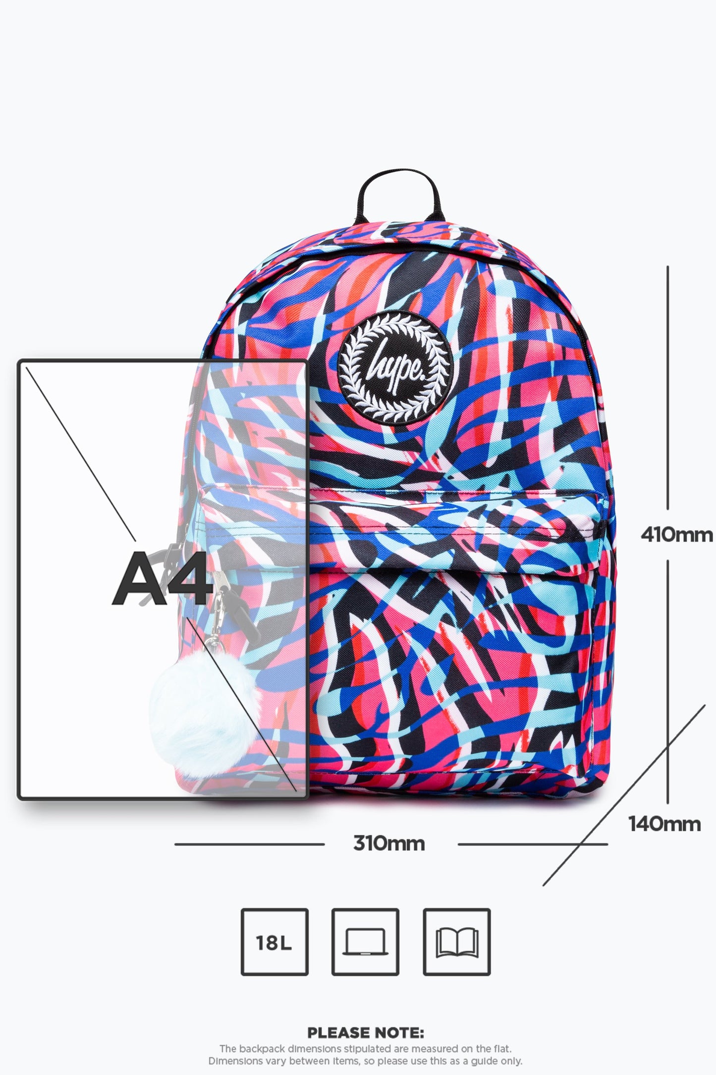 Hype Highlighter Zebra Backpack