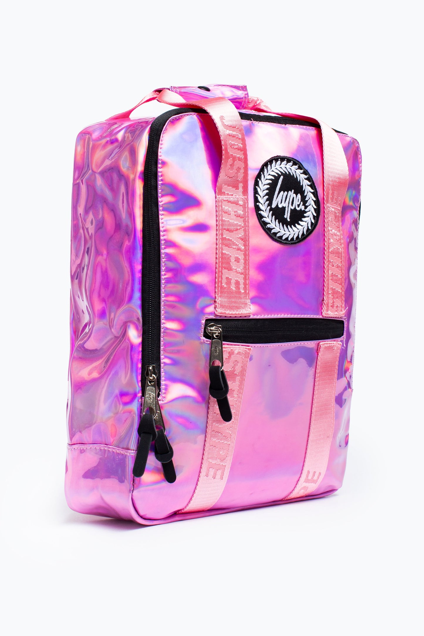 HYPE PINK HOLOGRAPHIC BOXY BACKPACK