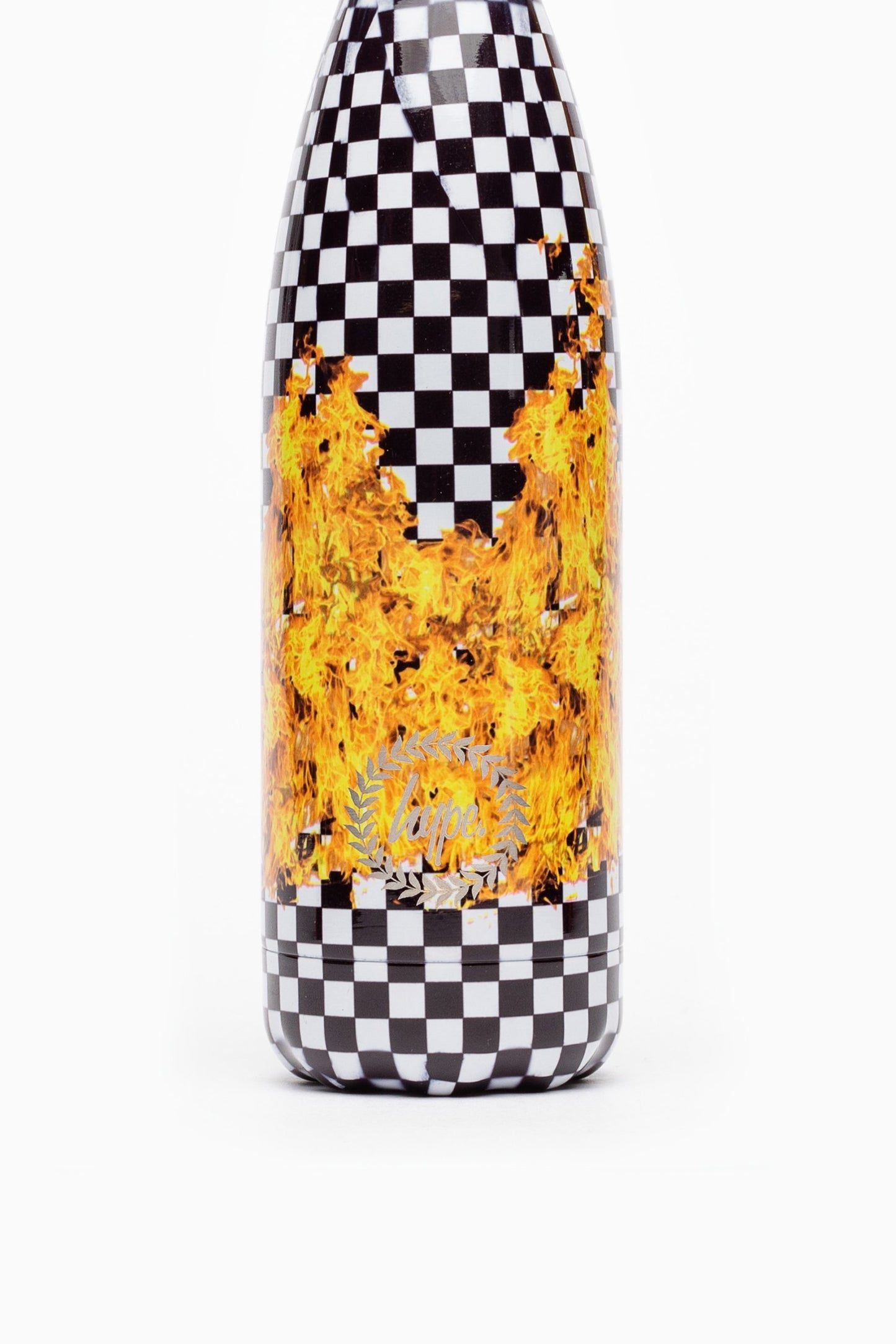 Hype Orange Flame Metal Reusable Bottle