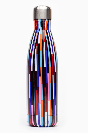 Hype Multi Stripe Metal Reusable Bottle