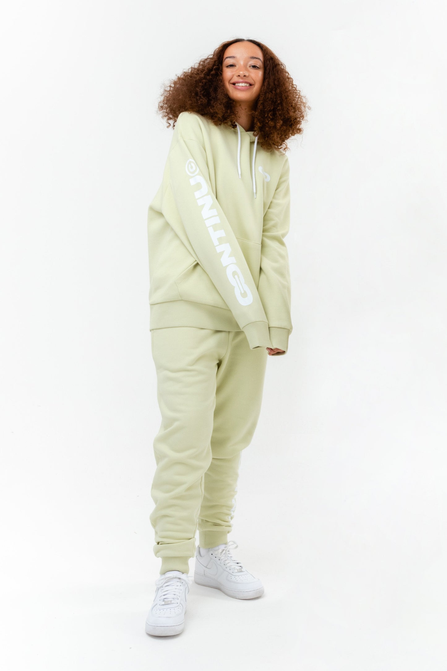 CONTINU8 LIGHT GREEN OVERSIZED HOODIE