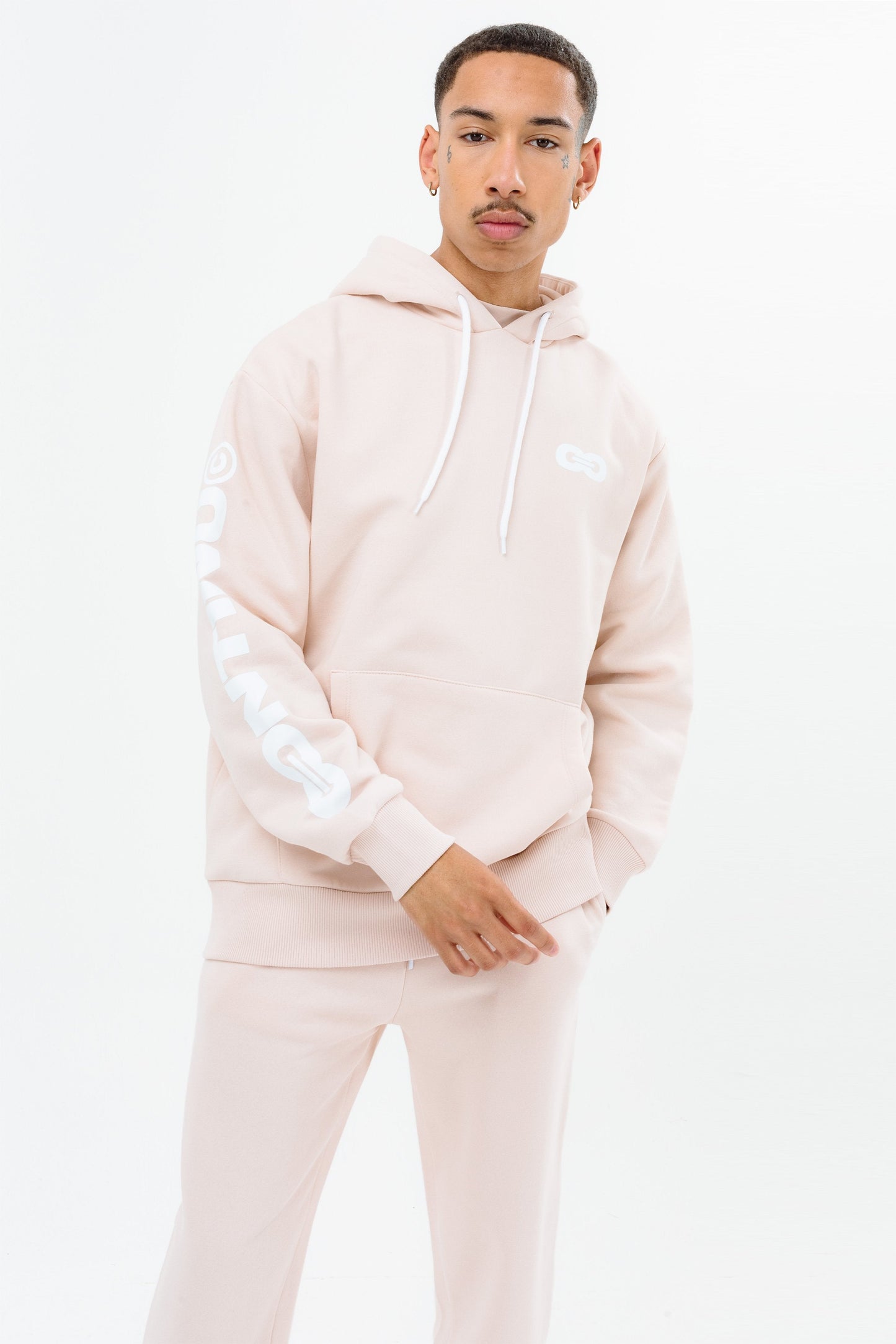 CONTINU8 LIGHT PINK OVERSIZED HOODIE