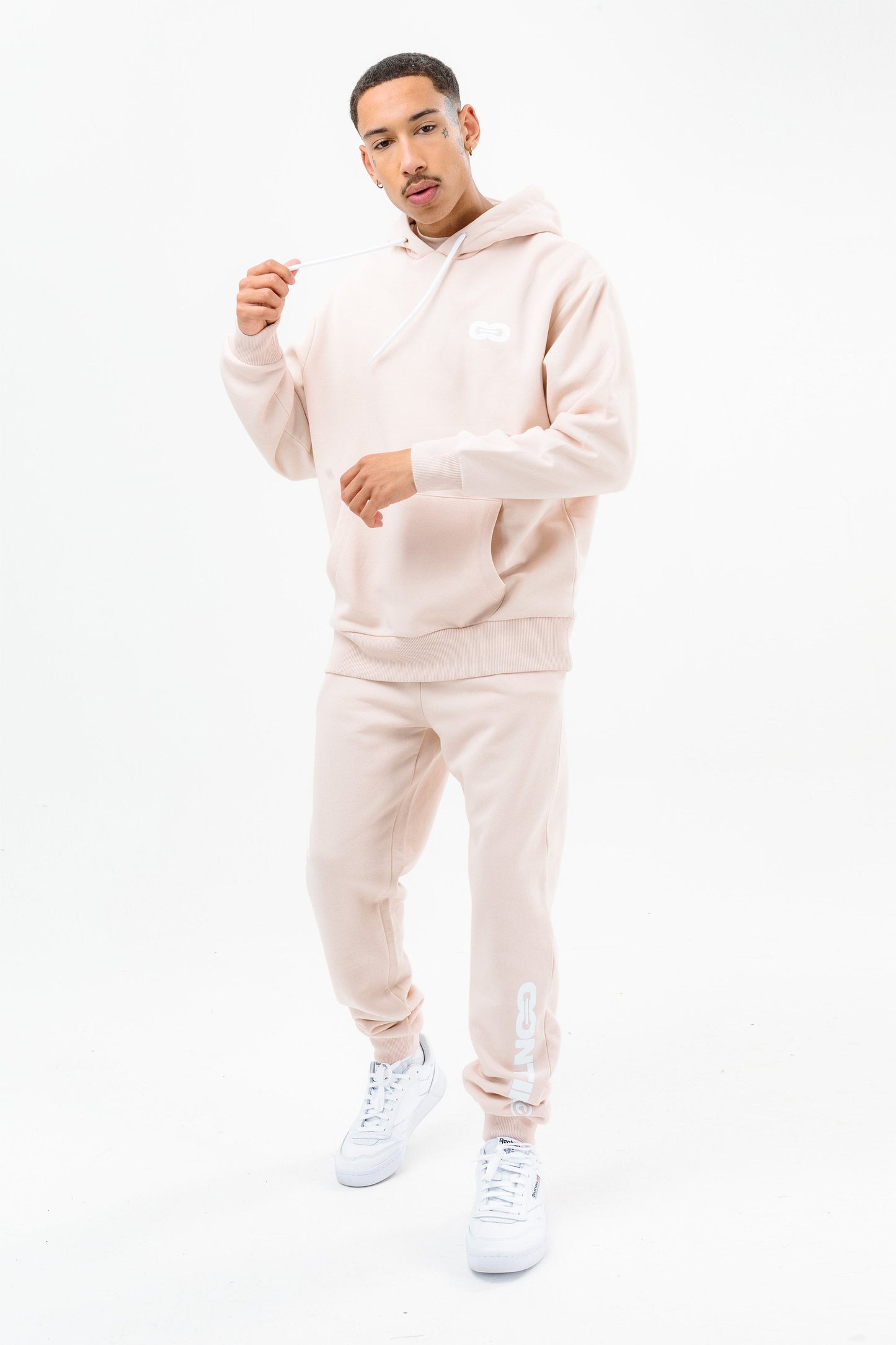 CONTINU8 LIGHT PINK OVERSIZED HOODIE