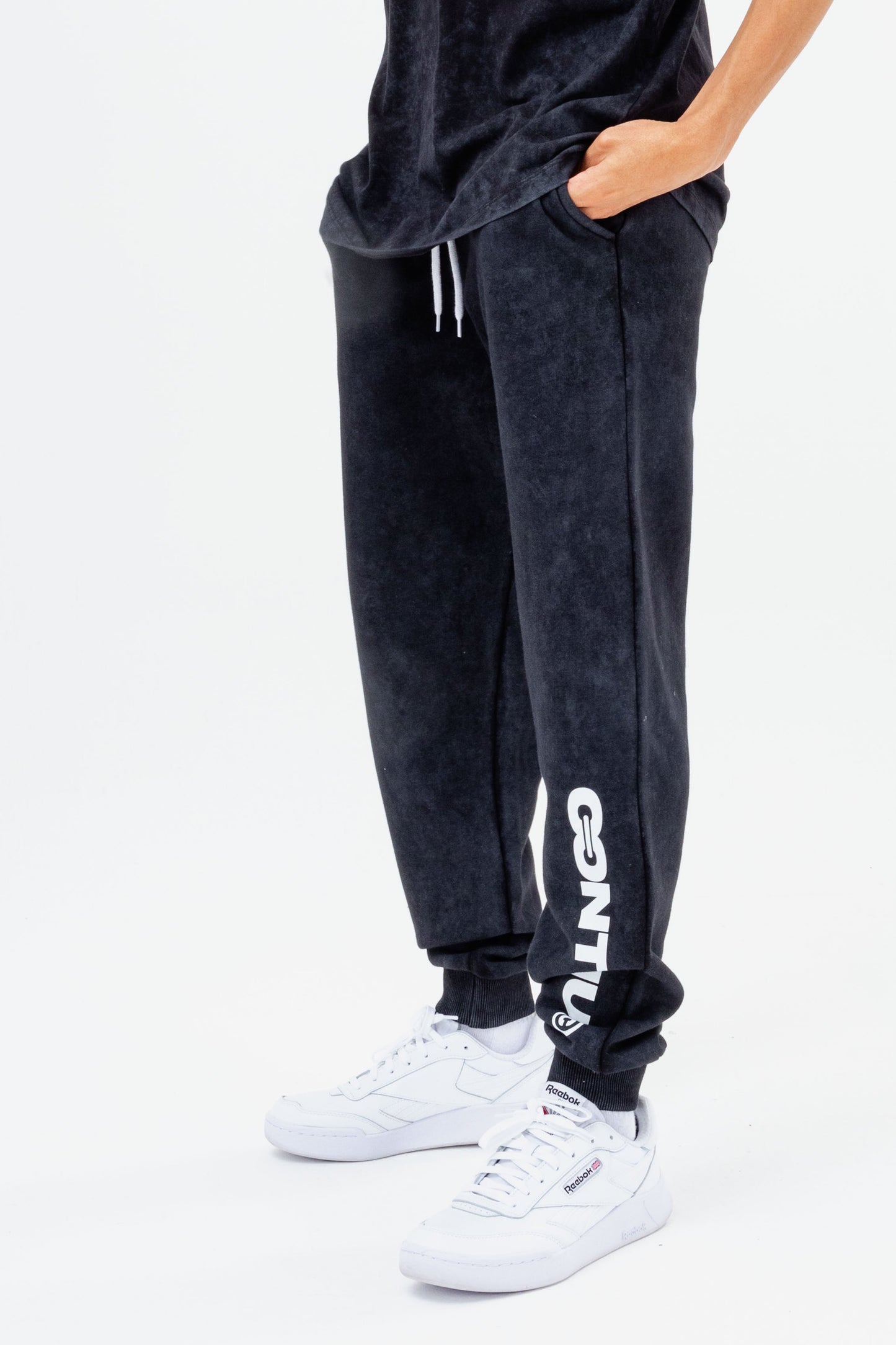 CONTINU8 BLACK TIE DYE JOGGERS