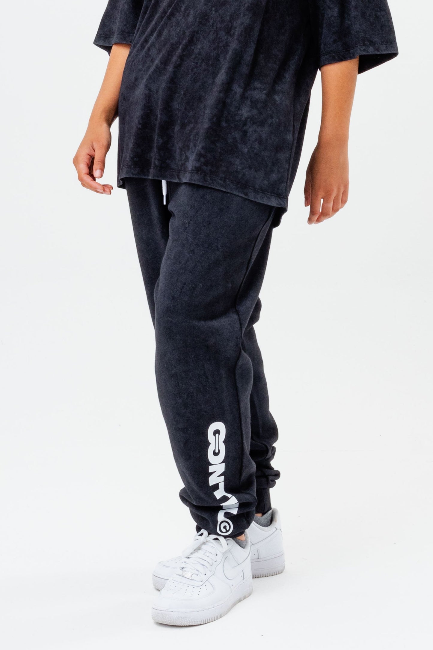 CONTINU8 BLACK TIE DYE JOGGERS