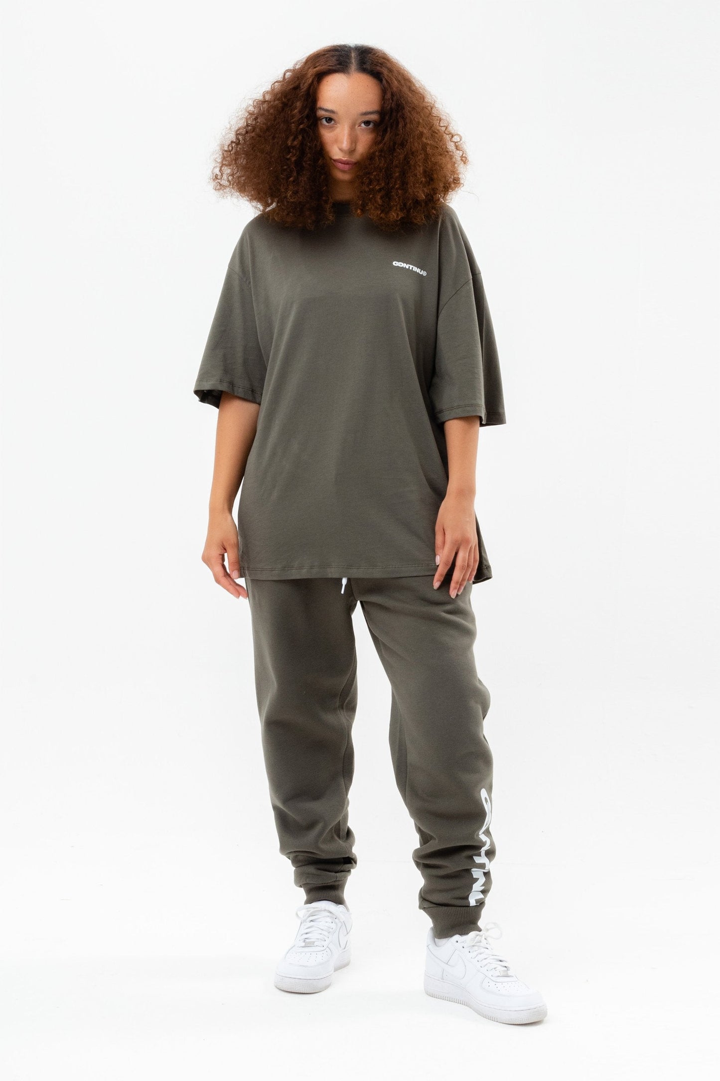 CONTINU8 KHAKI OVERSIZED T-SHIRT