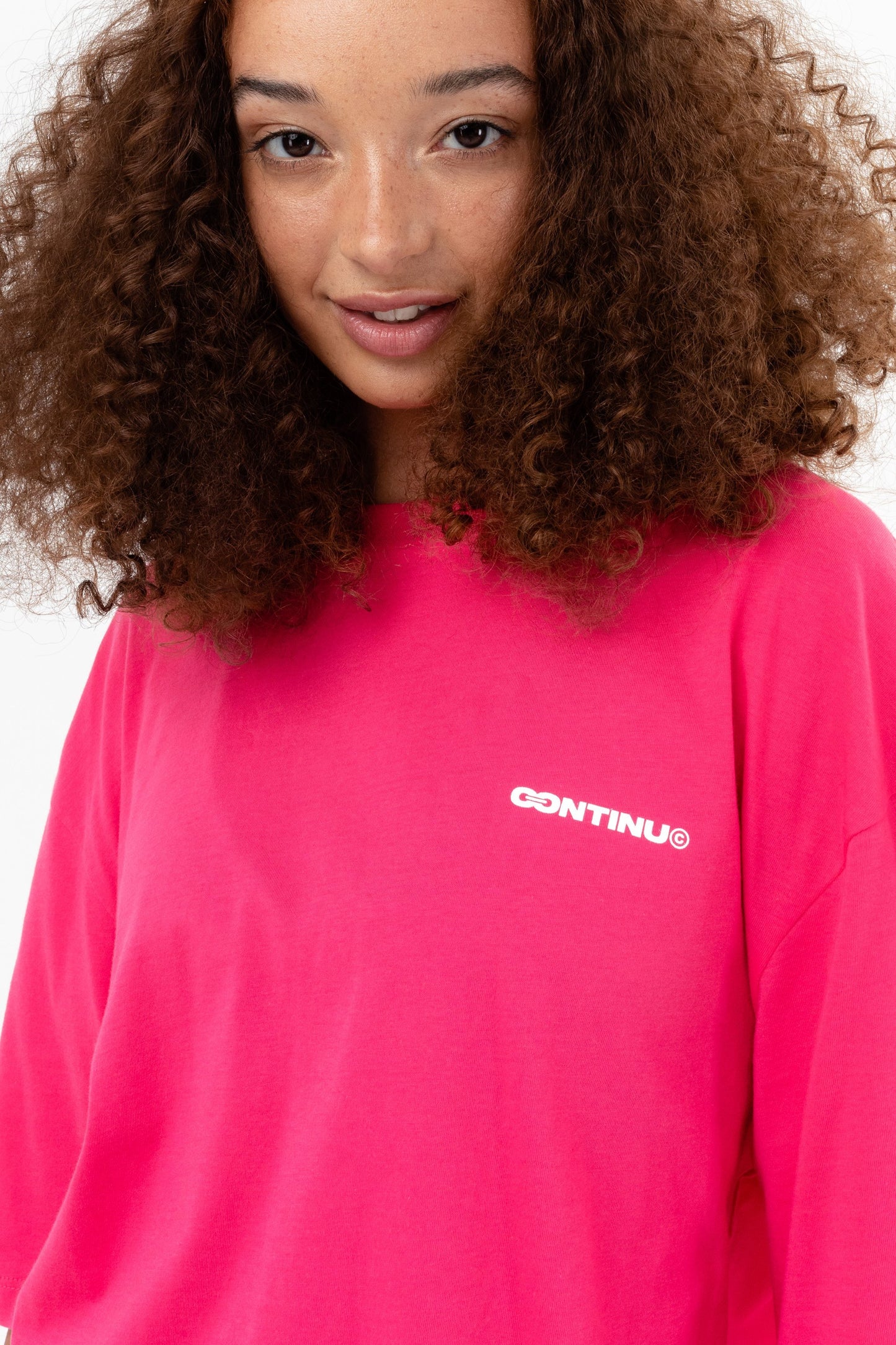 CONTINU8 PINK OVERSIZED T-SHIRT