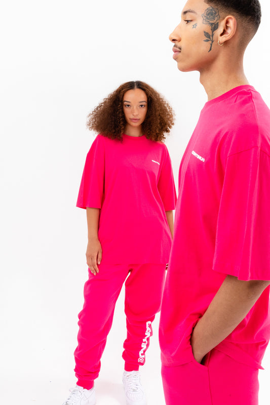 CONTINU8 PINK OVERSIZED T-SHIRT