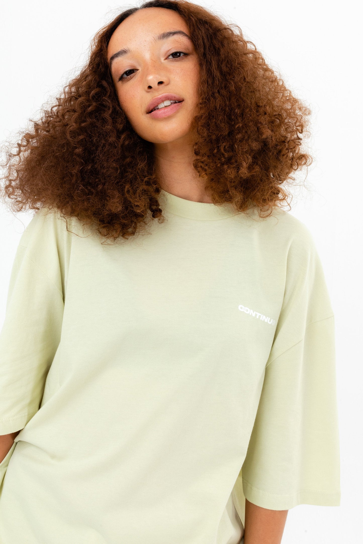 CONTINU8 LIGHT GREEN OVERSIZED T-SHIRT