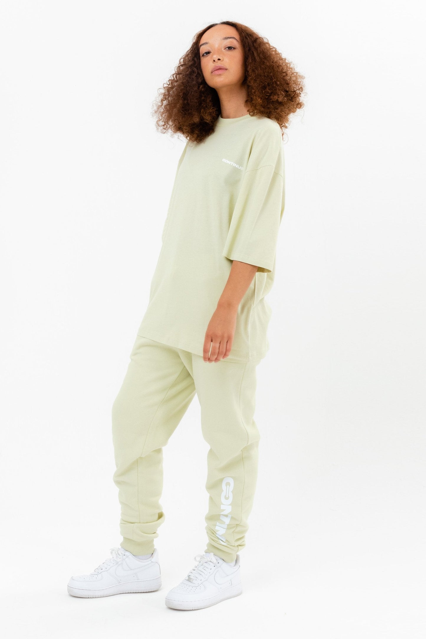 CONTINU8 LIGHT GREEN OVERSIZED T-SHIRT