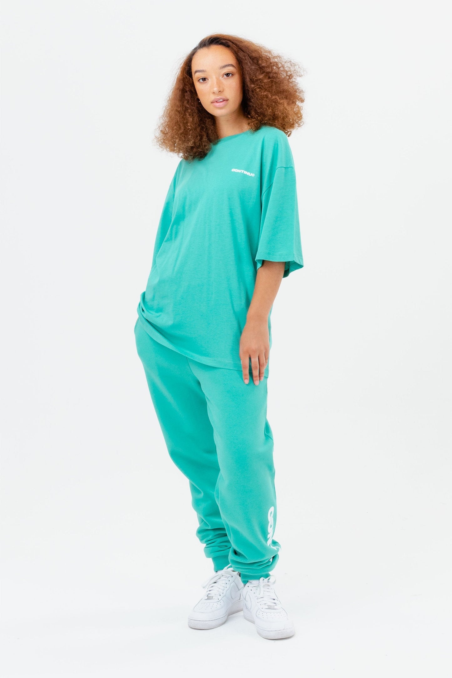 CONTINU8 TURQUOISE OVERSIZED T-SHIRT