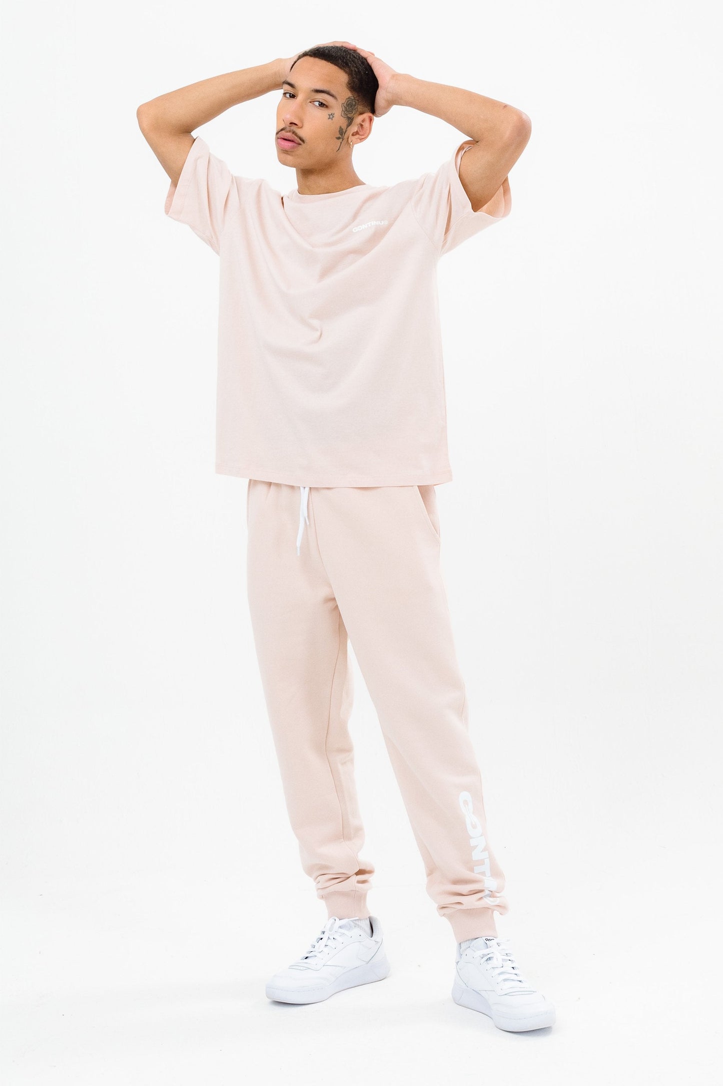 CONTINU8 BLUSH PINK OVERSIZED T-SHIRT