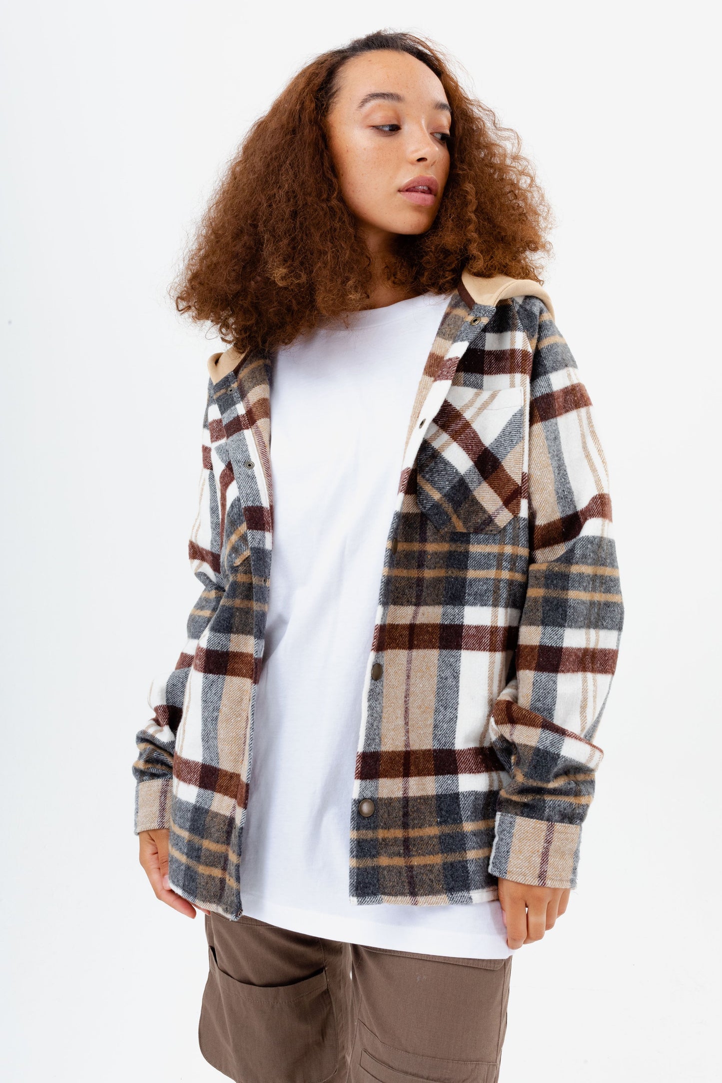 CONTINU8 BROWN OVERSIZED JACKET