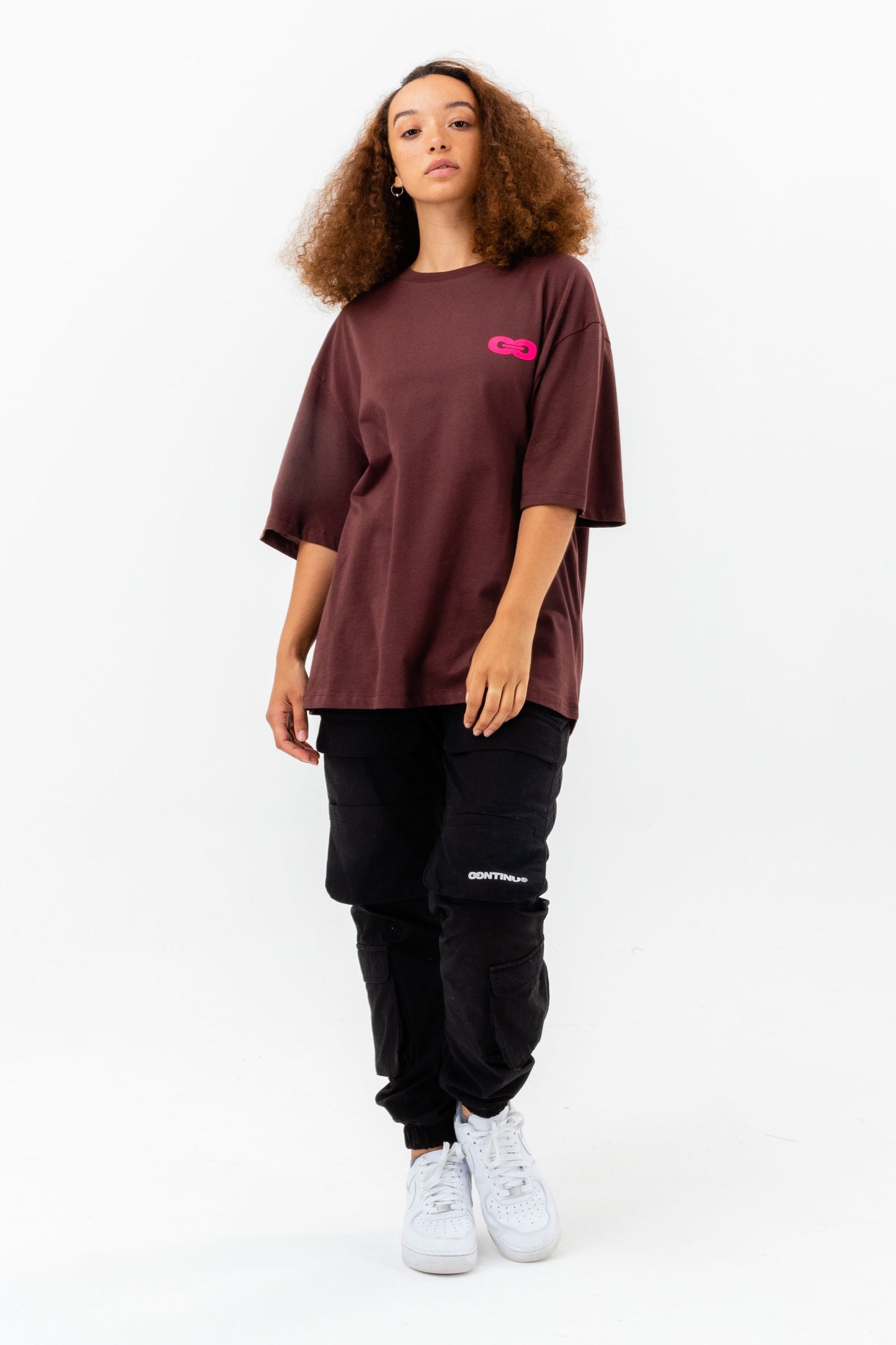 CONTINU8 RED OVERSIZED T-SHIRT