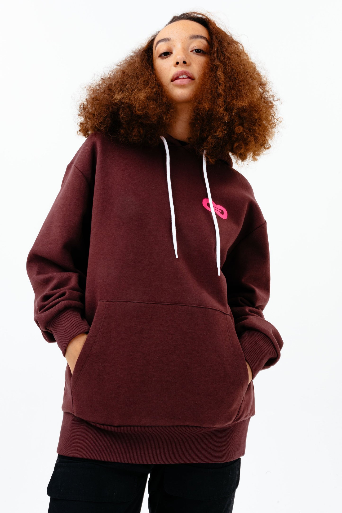 CONTINU8 RED OVERSIZED HOODIE