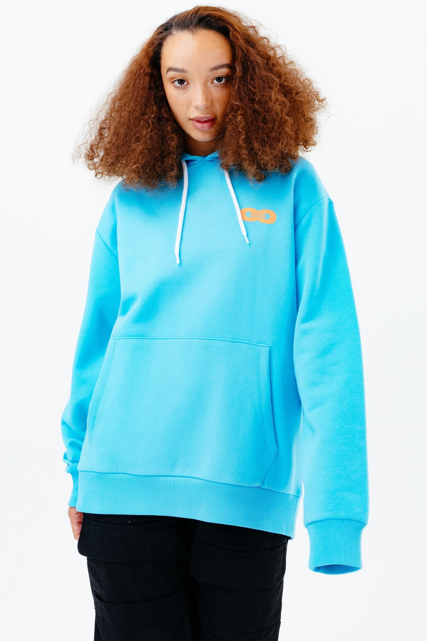 CONTINU8 BLUE OVERSIZED PULLOVER HOODIE