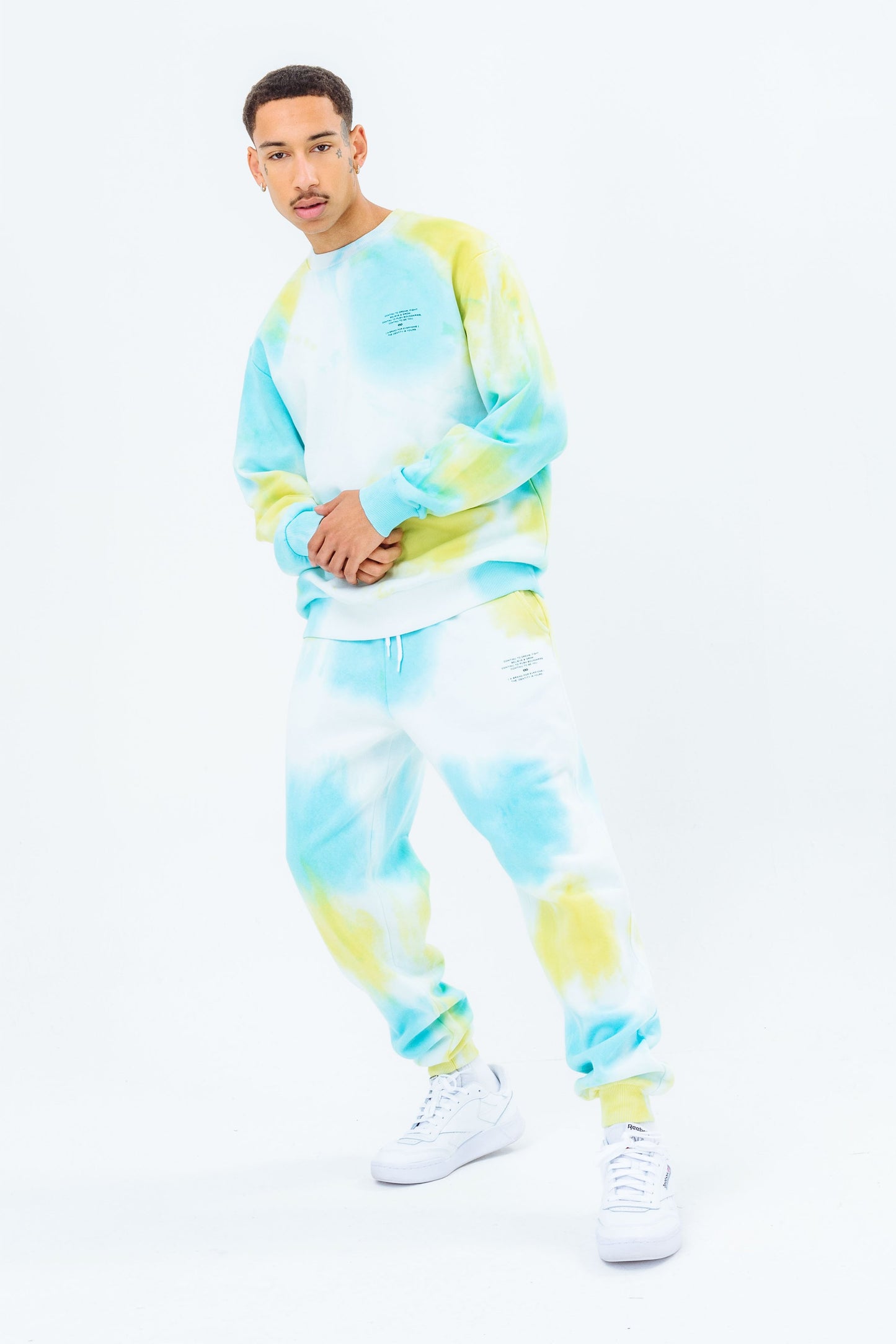 CONTINU8 YELLOW PRINT JOGGERS