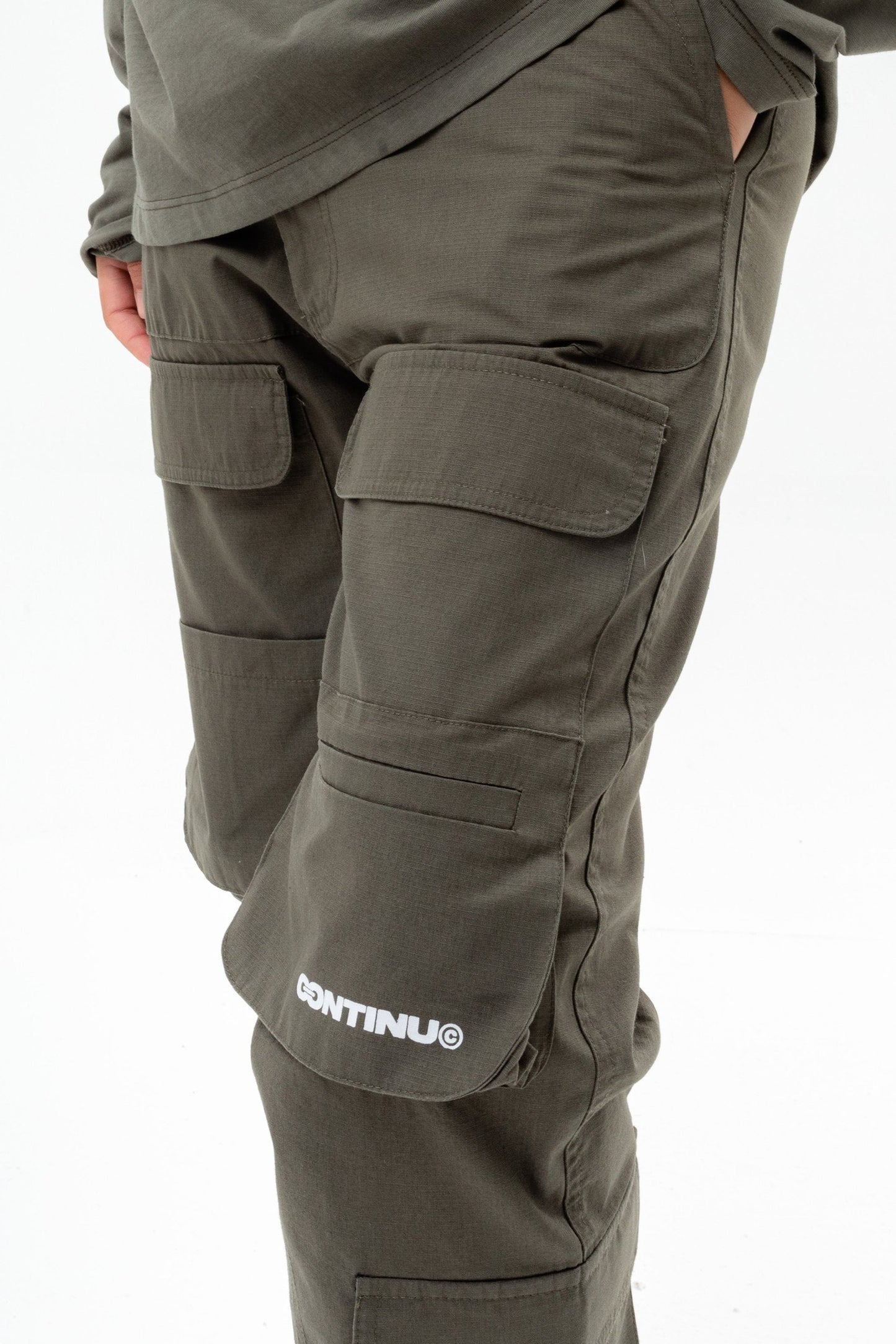 CONTINU8 KHAKI CARGO PANTS